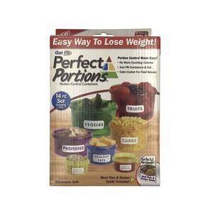 Perfect Portions Control Containers 14 Piece Set Weight Loss Get Fit Diet NEW
